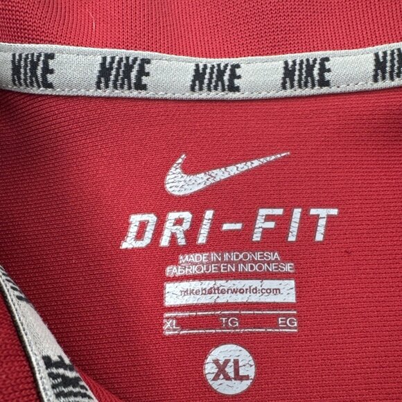 Nike Alabama Crimson Tide Polo Shirt Mens XL Dri Fit Performance Red Golf NCAA - Picture 2 of 10